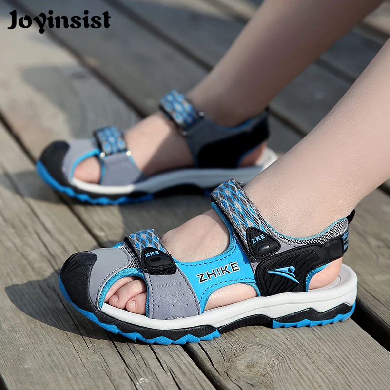 

2019 Brand Summer Beach Sandals Kids Sandals boys Leather Summer Shoes Casual Sport Sandals For Little Boys Size