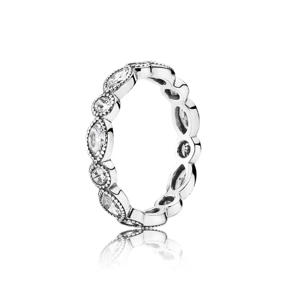 Женское кольцо, амулеты, 925 пробы, серебро, 9 стилей, цветок, кристалл, Круглый, Cz, прозрачный, сделай сам, круглое кольцо для женщин, ювелирное изделие, подарок - Цвет основного камня: DR044