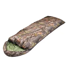 New Leaves Camouflage 190T Nylon waterproof inferior smooth Fabric Sleeping Bag For Outdoor Sports PP16-2008
