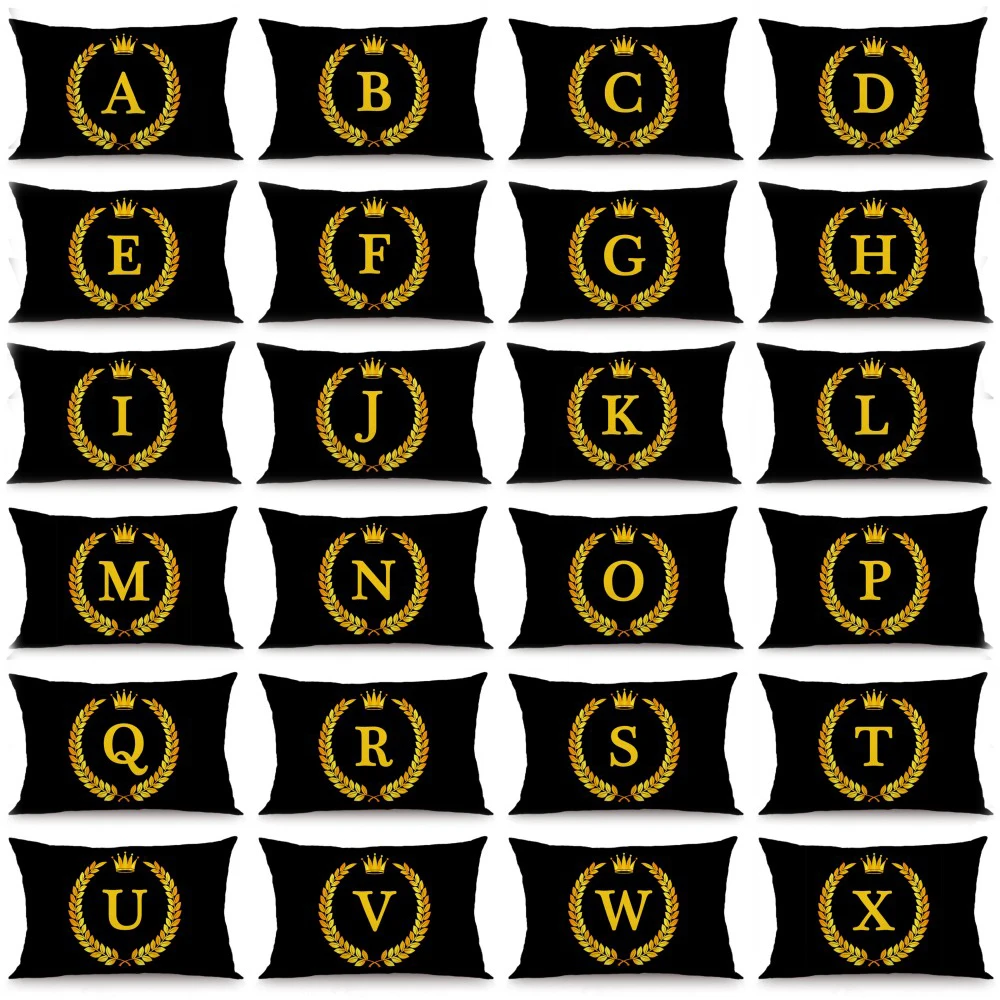 

26 Letters Cushion Cover English Alphabet Throw Pillow Case Decorative Pillowcase Letters Cushion Cover 50x30cm