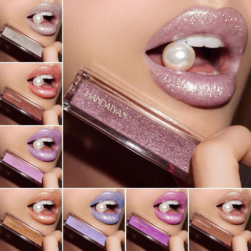 

HANDAIYAN Beauty Makeup Long Lasting Matte Liquid Lipstick Red Lips Waterproof Metallic Lip Gloss Cosmetic Make UP