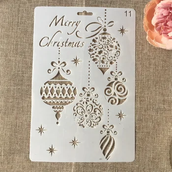 

Hot 26cm Merry Christmas Balls DIY Craft Layering Stencils Wall Painting Scrapbooking Stamping Embossing Album Card Template