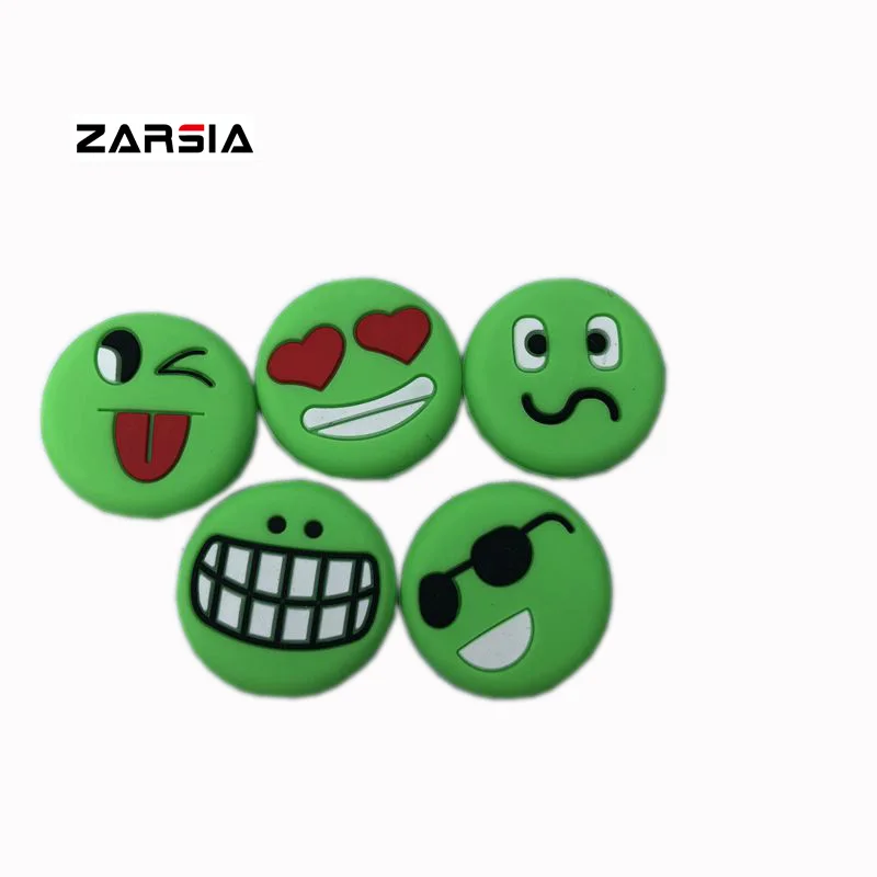 

100pcs Green silcone Emoji tennis vibration dampeners,tennis racket vibration dampeners,Reduce Tenis Racquet Vibration