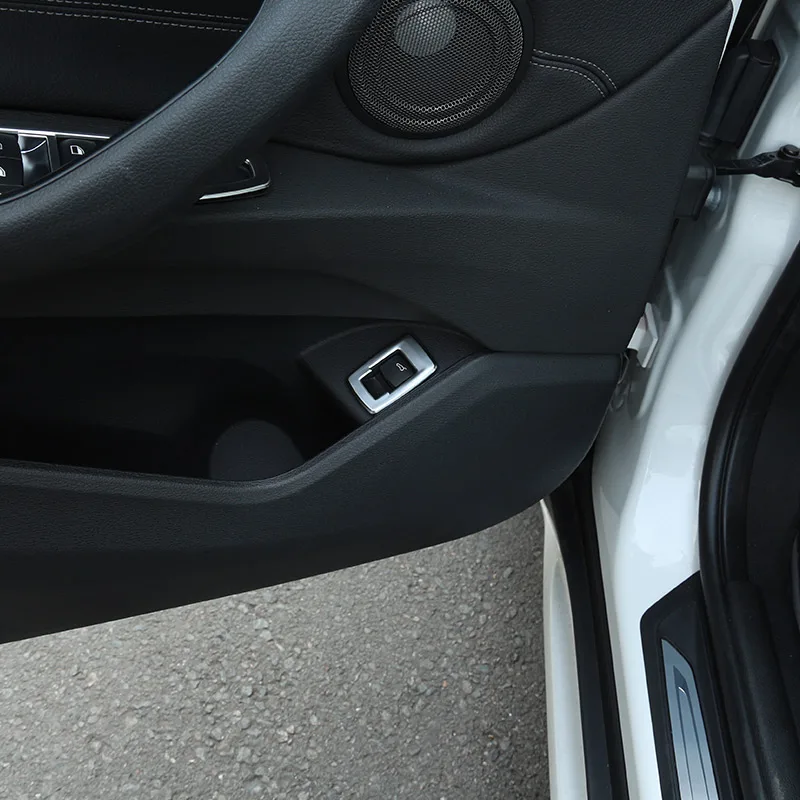 Для BMW X1 F48- ABS Матовый Хром Интерьер Хвост дверной переключатель рамки Кнопка покрытие автомобиля аксессуары для BMW X2 F47