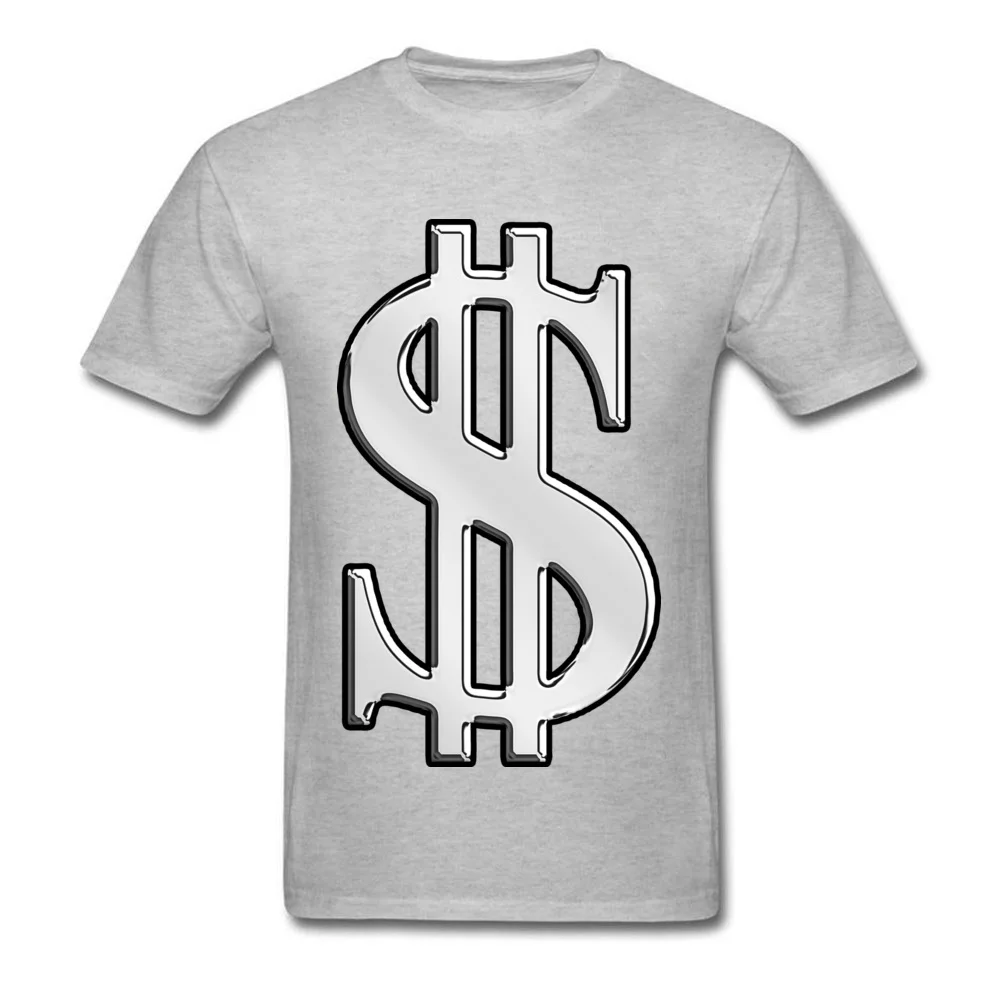 Men's Funny Fitness Tight Tops T Shirt Round Neck Summer Pure Cotton Tshirts Design Short Sleeve Cash Dollar Sign Tee Shirts Cash Dollar Sign grey