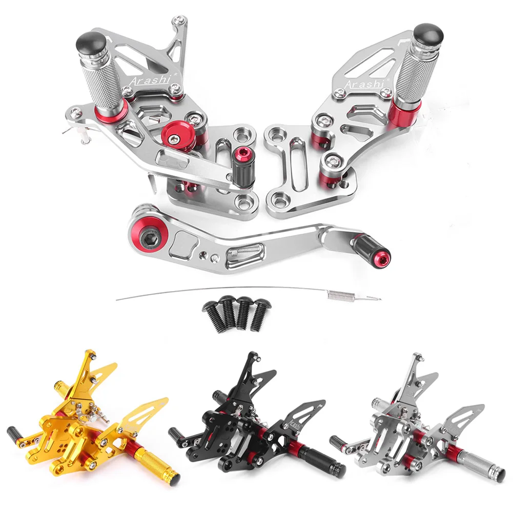 CNC Adjustable Rearset Rear Set Footpegs Footrest for SUZUKI GSXR1000 2017 2018 Motorbike Foot