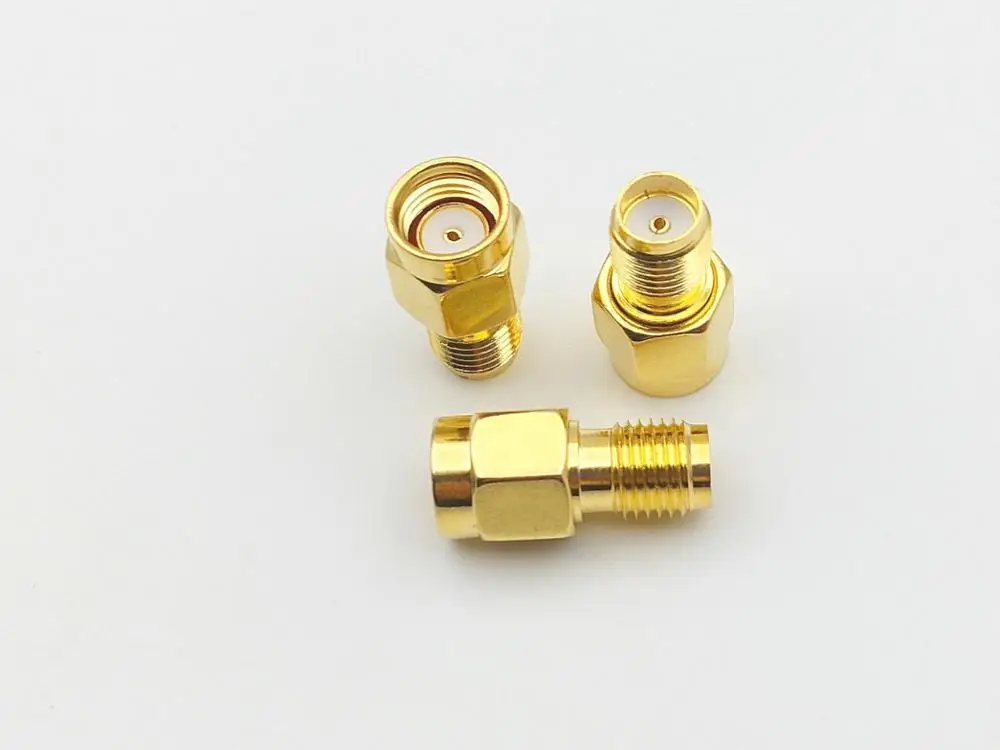 100pcs RF coaxial adapter connector SMA female jack to RP-SMA male jack center