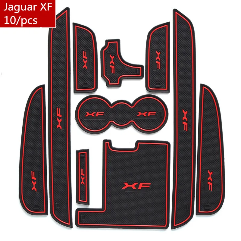

Anti Slip Gate Slot Rubber Latex Groove Inside Dust pad Cup Cushion for Jaguar XF 2011-2015 Car-styling 10pcs