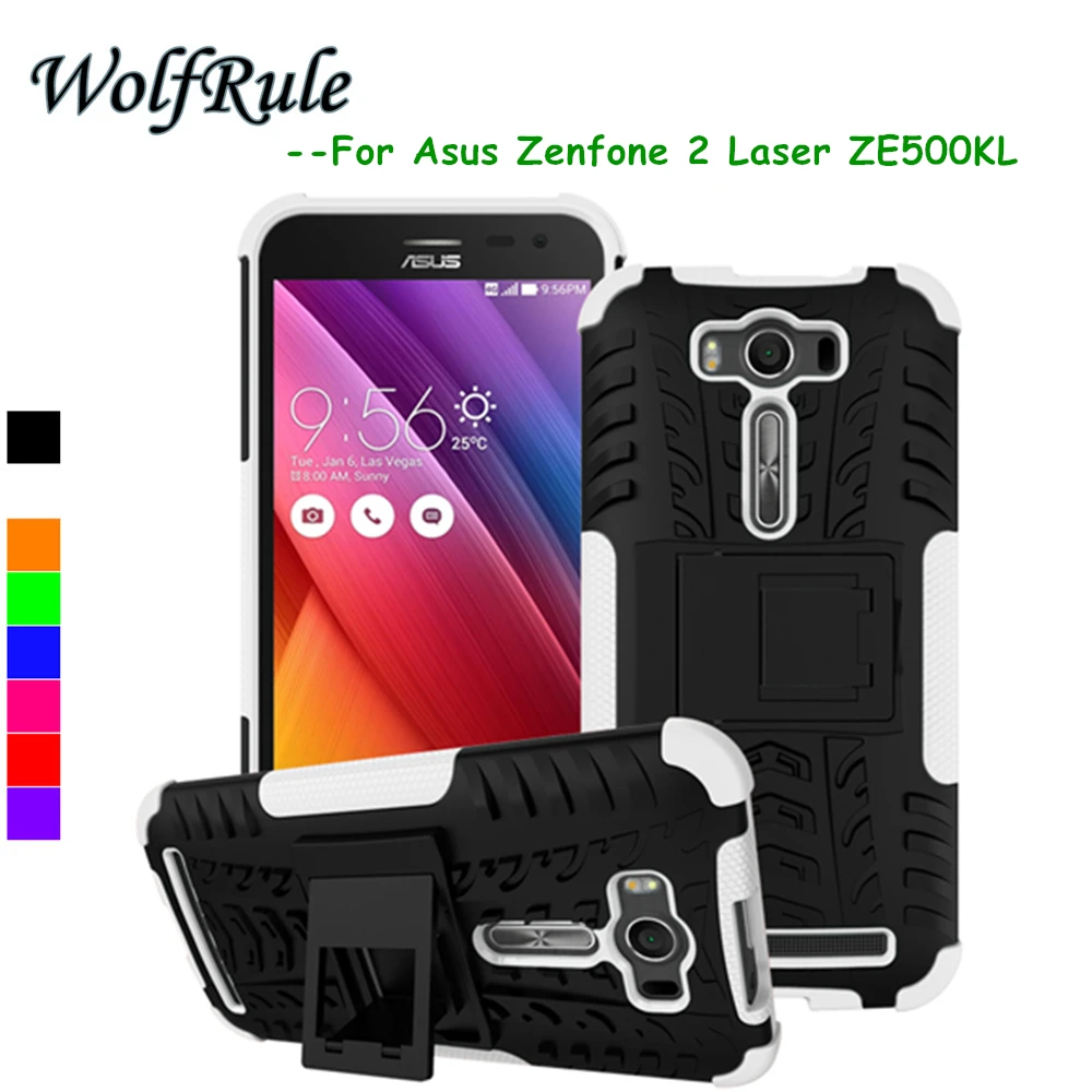 Asus Zenfone 2 Laser ZE500KL чехол wolfrole противоударный силиконовый + пластиковый для ZenFone 5 0