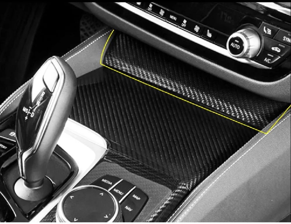 Настоящее углеродное волокно для BMW 5 серии G30 2017 2018 автомобильный подстаканник