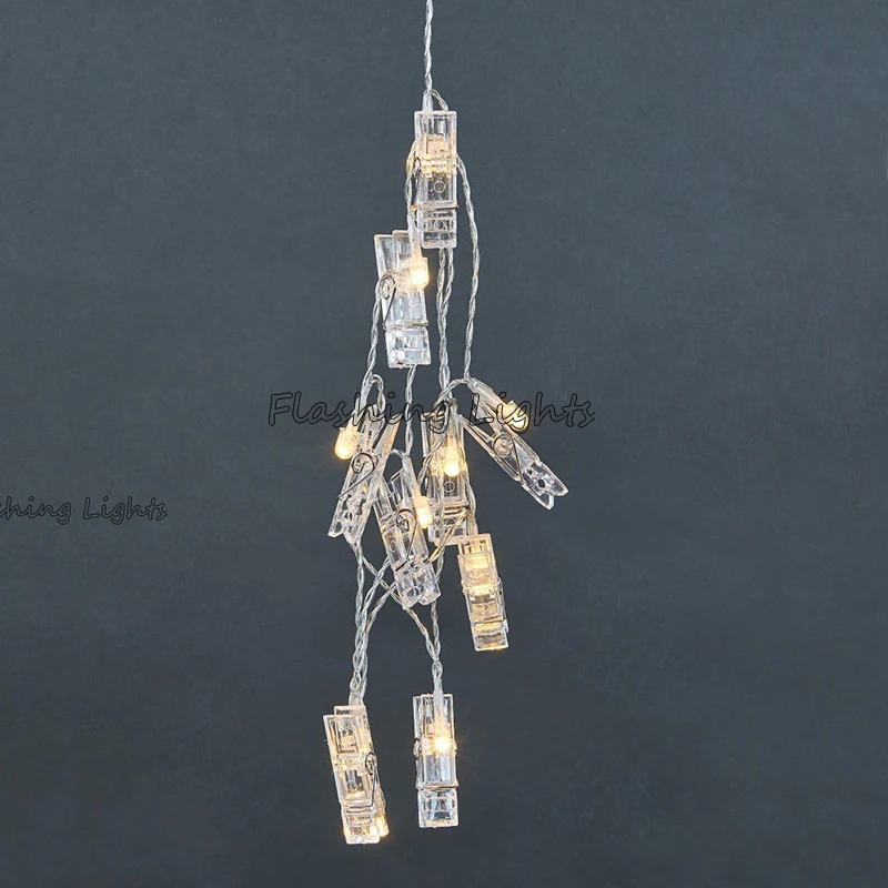 

220V/110V 3M 20LED peg fairy lights Card Pictures Photos Clips Bright String Lights Lamp Indoor Home Party Festival Decorations