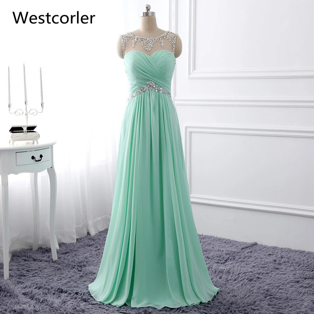 Elegant Charming Mint Green Prom Dresses With Beading And Pleat Evening Dresses Long 19 Bridesmaid Dress Formal Party Gowns Mint Green Prom Dresses Green Prom Dressprom Dresses Aliexpress