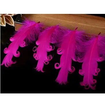 rose red Красочные перья Boa Plume Naturelles Свадебные украшения 10-15 см 4-6 дюймов Страус Павлин перо Лебедь Шлейфы де украшения - Цвет: rose red