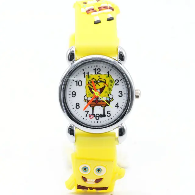 1pcs New Arrival 3D Cartoon Silicone Band Chilidren's watches SpongeBob Watch 1pcs New Arrival 3D Cartoon Silicone Band Chilidren's watches SpongeBob Watch