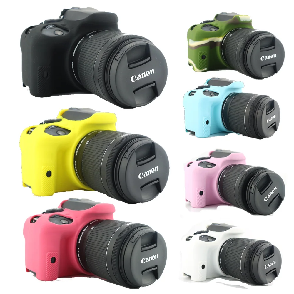 

New Soft Camera Silicone Case Rubber Protective Body Cover bag Skin for canon 100D Camera case bag