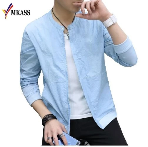 Men Bomber Jacket Fashion Korean Fit Slim Thin Brand Mens Sunscreen Jackets and Coats Chaquetas Hombres Jaquetas Plus Size 4XL