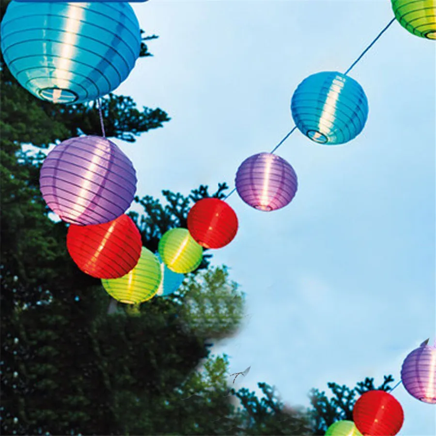 solar lighting system Waterproof 10/20/30pc Lantern Ball Solar String Light Globe Ball Christmas Party Fairy String Light Outdoor Patio Garden Garland solar wall lights outdoor