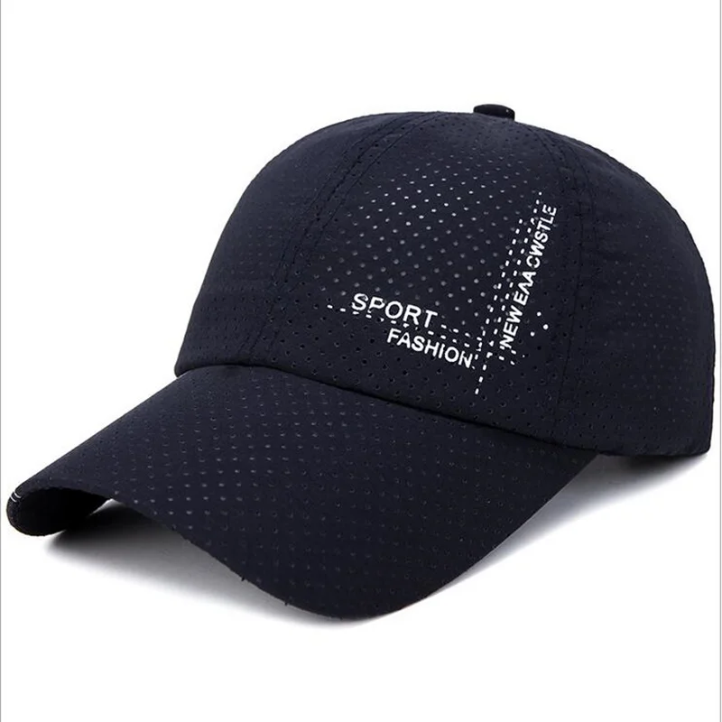 

2018 Summer Sunscreen Men's Breathable Mesh Baseball Caps Quick Dry HatBone Snapback Male Climbing Running Sport Hats Drake Cap