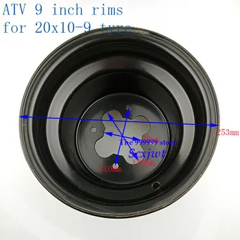 

2019 High Performance Size 9 Inchwheel Hub ATV Accessories 20X10-9 Inch Iron Wheel Rim for Cross Country Motorcycle Go-kart ATV