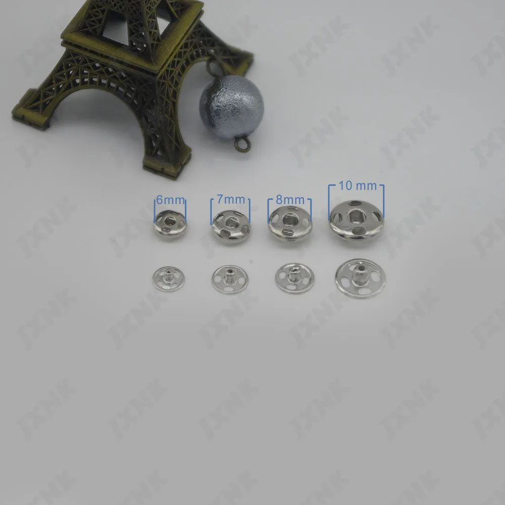 

free shipping 50set 6 7 8 10mm 2 Parts Sew On Snaps Buttons Metal Press Button Fasteners scrapbooking Sewing kids Clothes Button