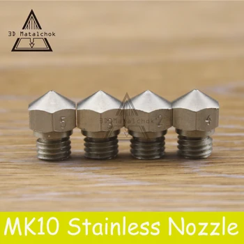 

Hot !5pcs/lot 3D printer M7 Stainless steel MK10 Nozzle 0.2mm/0.3mm/0.4mm/0.5mm for 1.75mm Filament for Reprap Makerbot 2 Parts