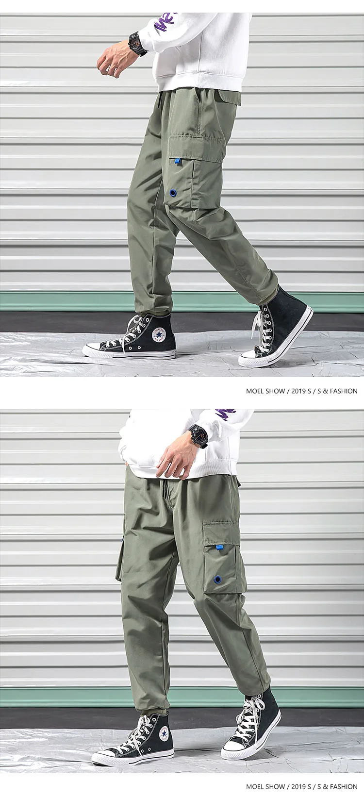 Весна Осень свободные мужские брюки-карго армейские зеленые комбинезоны Японская уличная джоггеры Брюки Мужские Простые Дизайнерские штаны 5XL