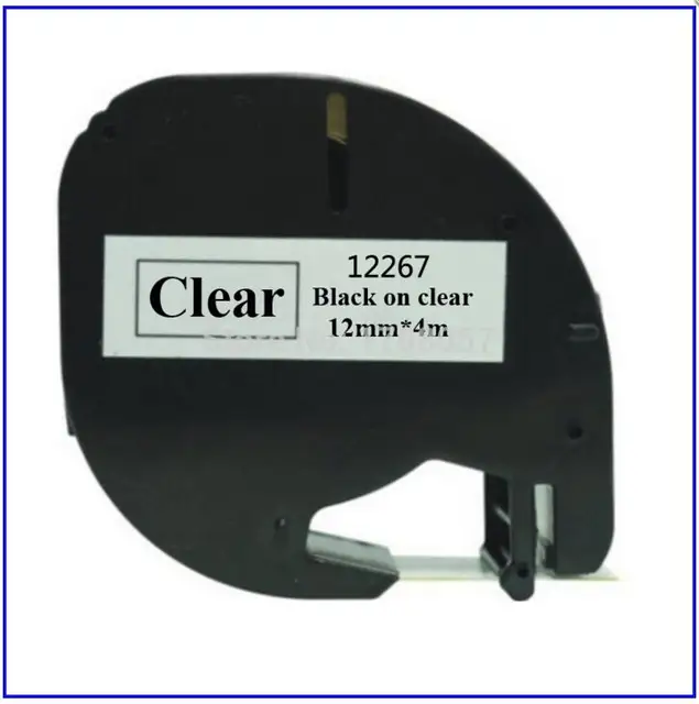 Best Price LUDEOU For Dymo Letratag Plastic 12mm Label Printer Maker Tapes 12267 Black on Clear Cartridge Tapes Letra Tag Plastic Lables Best Price LUDEOU For Dymo Letratag Plastic 12mm Label Printer Maker Tapes 12267 Black on Clear Cartridge Tapes Letra Tag Plastic Lables