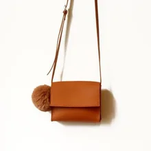 Женский кошелек из искусственной кожи с меховыми шариками, Детский кошелек, детский маленький чехол для телефона, сумка carteira bolsa feminina bolso для маленьких девочек