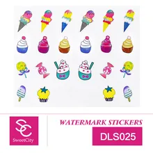 Sweet City Nail Art Gel Polish Water Transfer Stickers For Manicure Beauty Nail Tools Acrylic DLS025