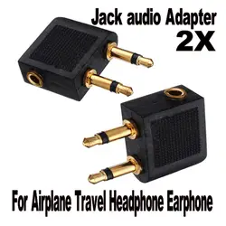 2 шт. авиакомпания наушник для самолета наушники гарнитура адаптер с аудиоразъемом 3,5 мм XM66