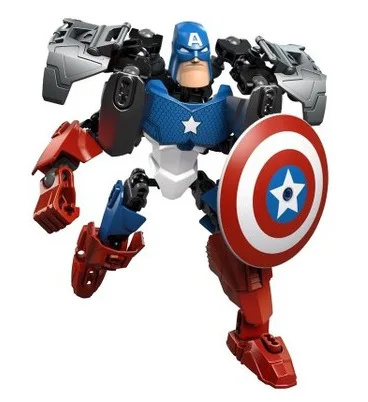 

2018 NEW 6pcs/lot Super Hero Factory Iron Man Hulk Batman Captain America robot building blocks kids DIY bricks toys 6001