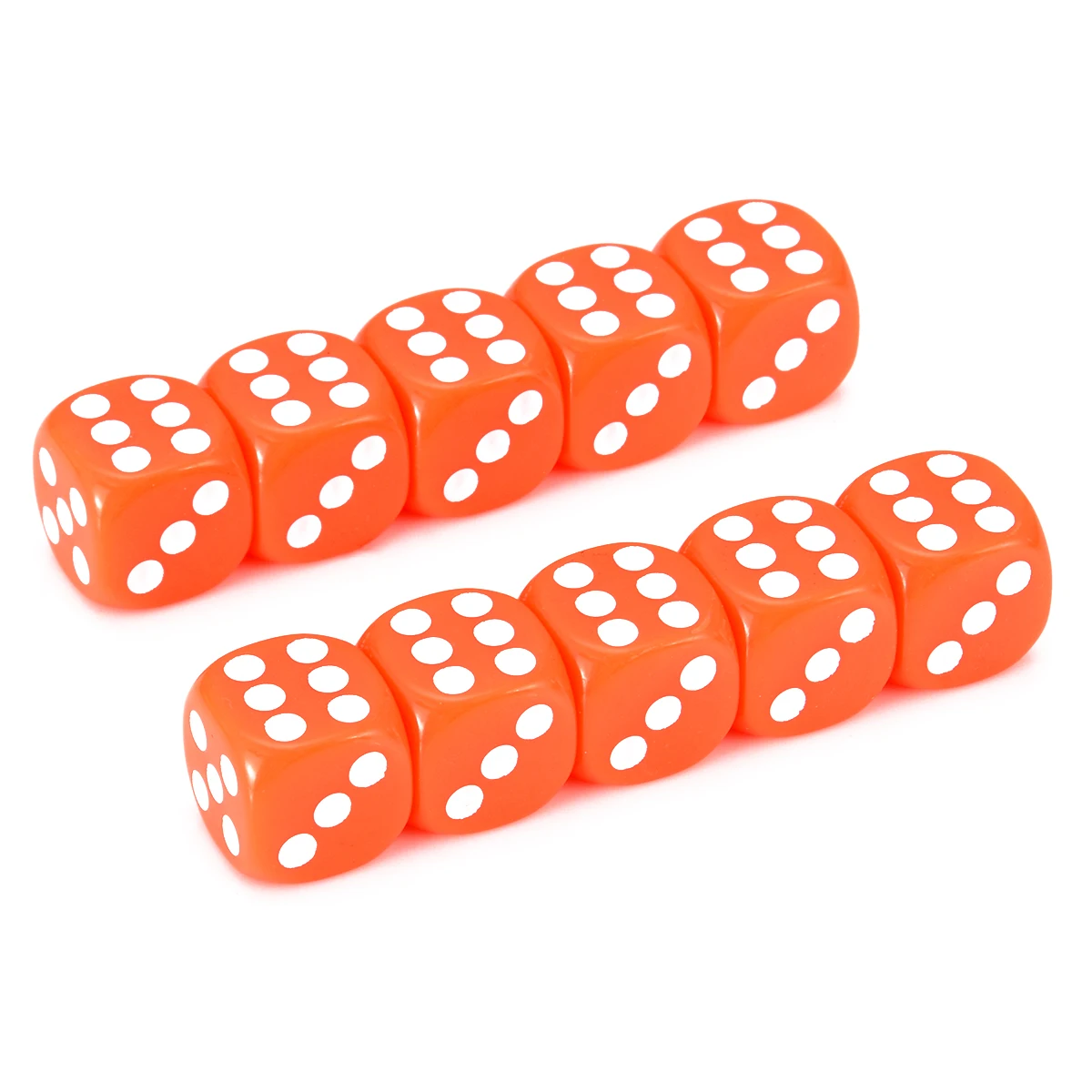 New 10Pcs Portable 16mm Acrylic Round Corner Dice 6 sided Die Playing Table Games Party Family Funny Dice