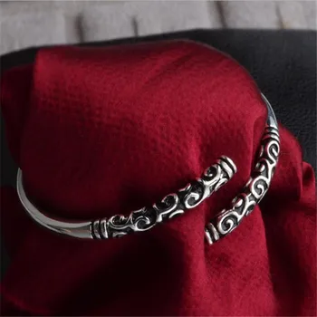 

925 Sterling Silver Fashion Monkey King Sun Wu Kong Golden Hoop Inspired Fashion Bangle Men's and Women's Jewelry Wholesale