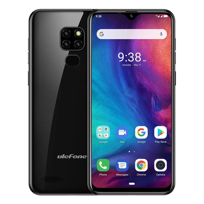 Ulefone Note 7P Smartphone Android 9.0 Quad Core 3500mAh 6.1 inch Waterdrop Screen 3GB+32GB Mobile phone - Цвет: Black