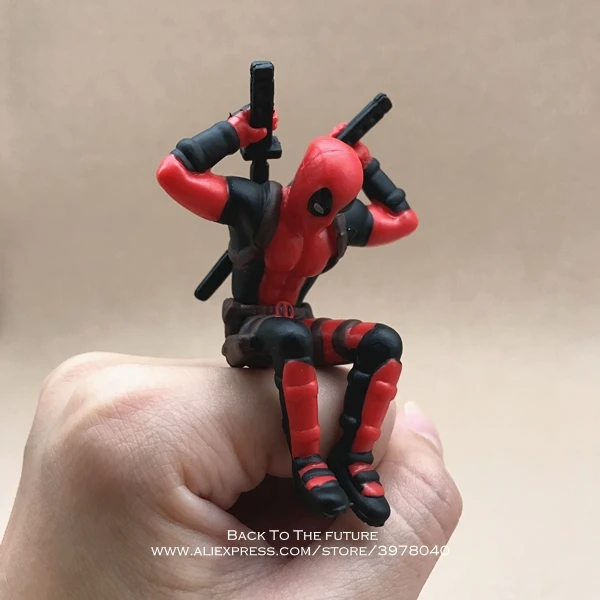 Disney Marvel X-Men Deadpool 2 Action Figure Sitting Posture Model Anime Mini Doll Decoration PVC Collection Figurine Toys model