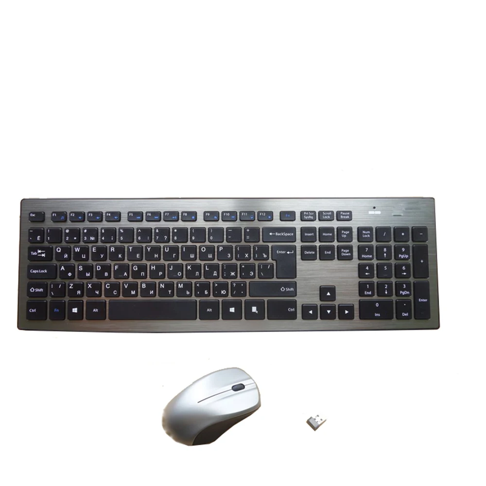 

Russian English letter 2.4G Wireless keyboard mouse combo with USB Receiver for Desktop,Computer PC,Laptop and Smart TV