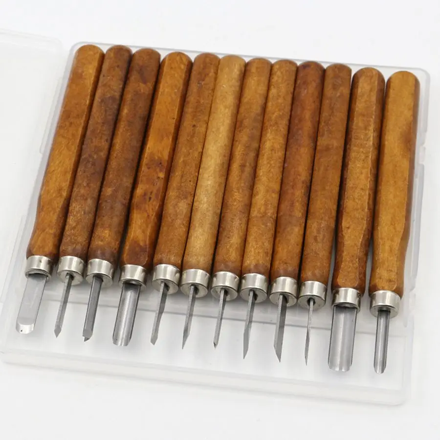 

12Pcs Wood Carving Knife Woodcut Tools Multi Purpose DIY Pen for Handmade Seals Engraving Processing