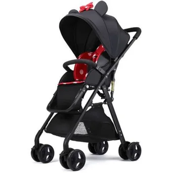 

High landscape baby stroller can sit reclining folding ultra light baby newborn child four wheel shock absorber trolley