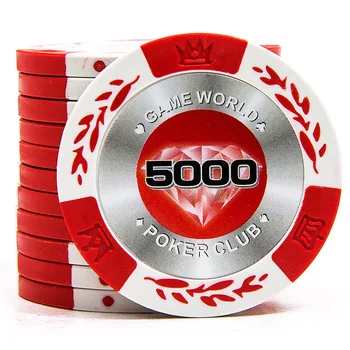 

20 PCS/LOT Diamond Pattern Poker Chips 14g Clay/Iron/ABS Classic Chips Texas Hold'em Poker Wholesale For Club Free Shipping