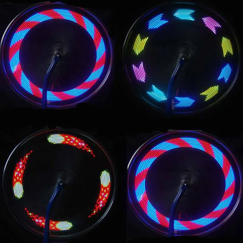 Flash Deal Dropshipping Colorful 14 LED Motorcycle Cycling Bicycle Bike Wheel Signal Tire Spoke Light 30 Changes Cycling Accessories 5
