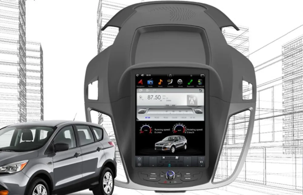 

2019 10.4"Tesla Android 7.1/6.0 Fit FORD KUGA / Escape/cmax 2013 2014 2015 Second generation Car DVD Player Navigation GPS Radio