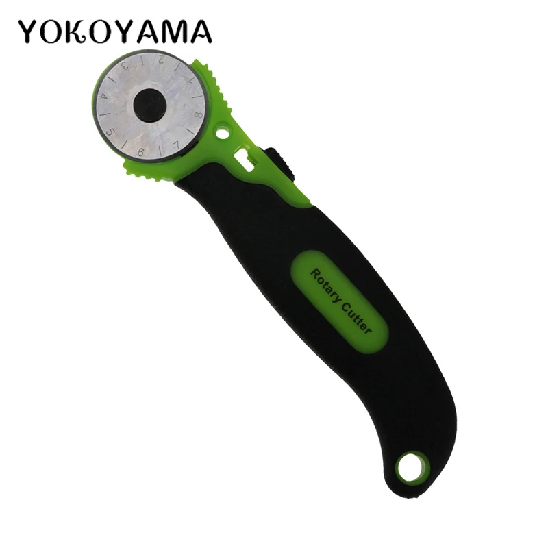 

YOKOYAMA 28mm Cloth Rotary Green Cutter Patchwork Roller Wheel Round Knife Leather Paper Fabric Cutter Cutting Tool Sewing Parts
