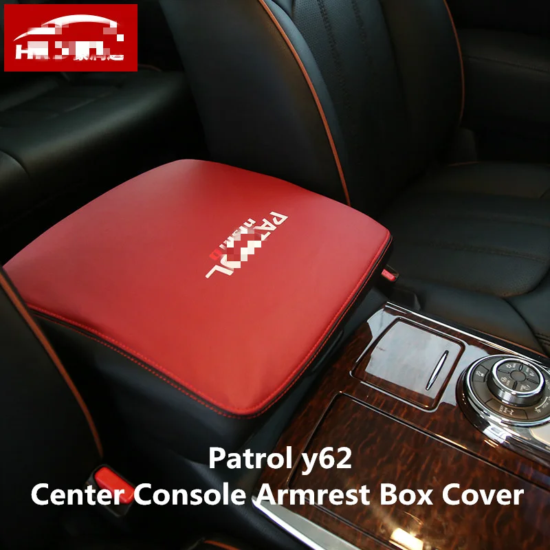 

Car Center Console Armrest Box Cover For Nissan Patrol y62 DIY Microfiber Leather