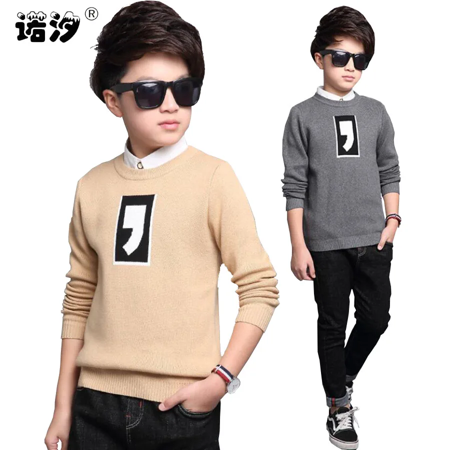 

Boys clothes teenage cotton long sleeve sweaters children autumn spring jacket baby boys tops kids O-neck high quality sweaters