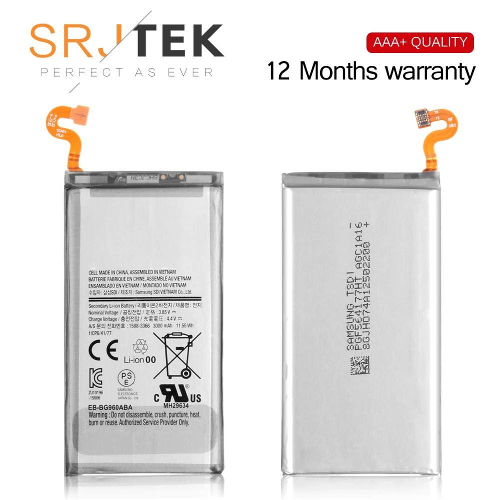 Srjtek для samsung Galaxy S9 Батарея с инструментами EB-BG960ABE 3000 mAh G960 G960F G9600 SM-G960 | Мобильные