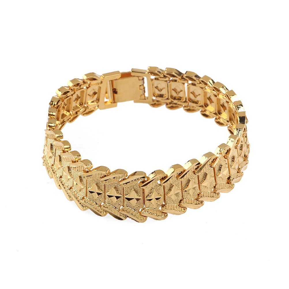 Buy Fashion Men's 24k Gold Star Style Wrist Chain