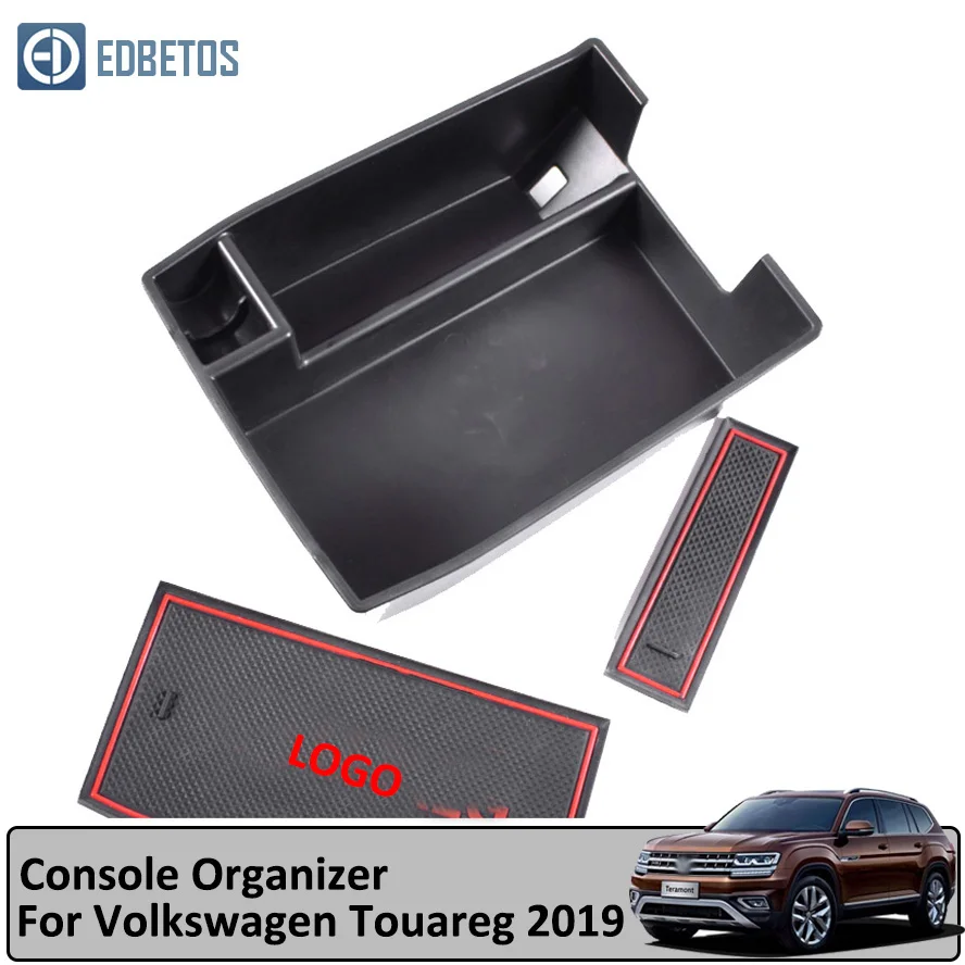 

Armrest Center Box Storage For Volkswagen Touareg 2019 Container Organizer Tray Central Glove Storage For Newest Touare g