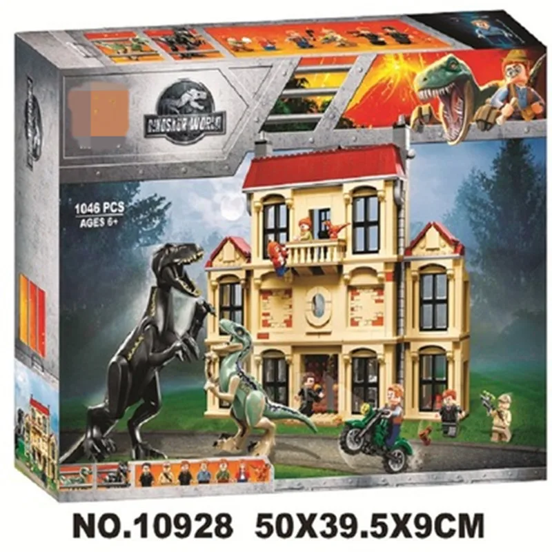 

Jurassic World Dinosaur Indoraptor Rampage At Lockwood Estate Compatible Legoingly75930 Rex Transport Building Blocks Bricks toy