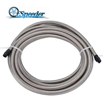 

ESPEEDER 5M AN3 AN4 AN6 AN8 AN10 Braided PTFE Brake Hose Line Oil Line Fuel Hose Oil Cooler For Racing Motorcycle