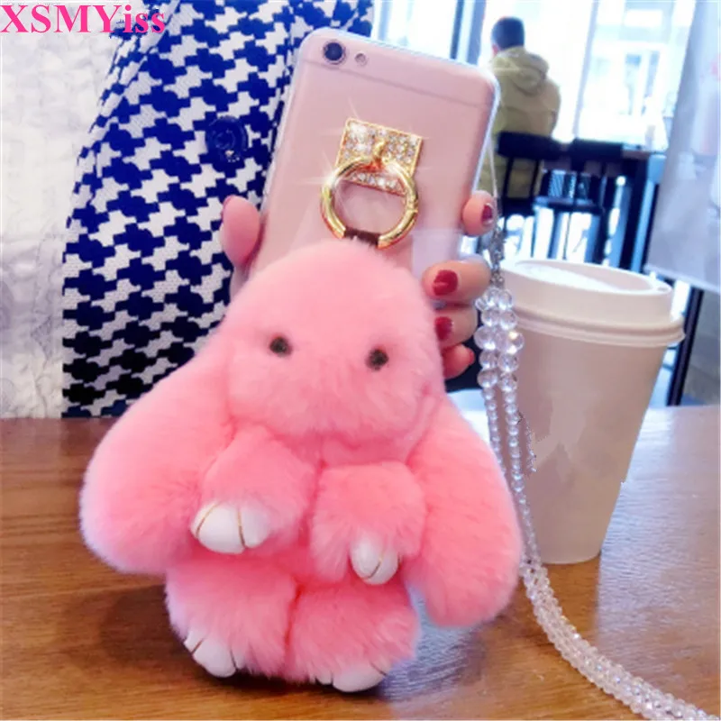 

Luxury Cute 3D Rabbit Fluffy Furry Warm Diamond Soft Phone Case For Xiaomi 5X 6X 8 9 Max MIX 2 3 For Redmi Note 4 5 6 7 4X 5A